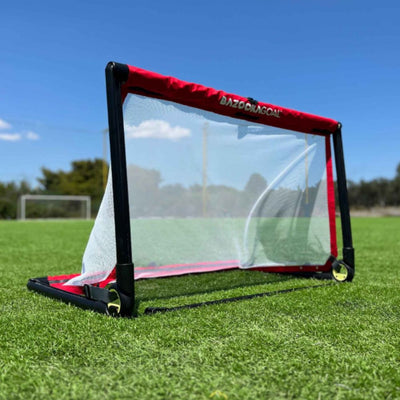 Bazooka Pop-Up Football Goal – Red / White (PVC)
