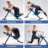 Pink Ab Trainer with Resistance Bands & LCD Display