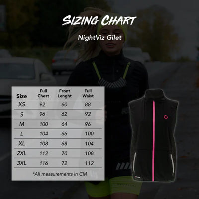 Bodylite NightViz Reflective Water-Resistant Unisex Gilet – Available in Neon Yellow & Neon Pink