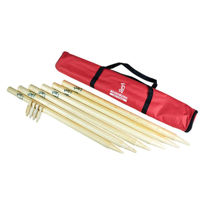 Kookaburra Pro Cricket Practice Stumps with 6 Stumps 4 Bails in Carry Case