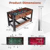 Dual Swivel 2-in-1 Games Table with Table Football & Billiards