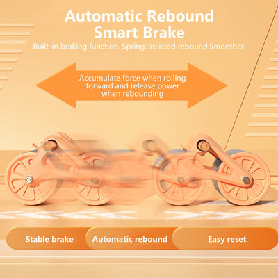 Dynamic Ab Trainer Roller with Auto Rebound