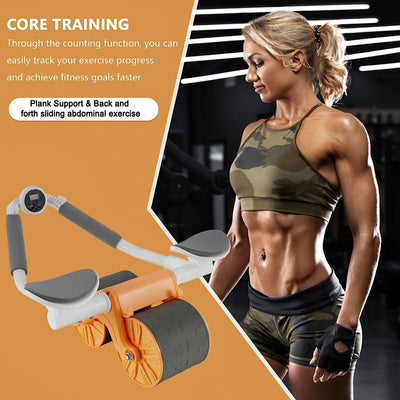 Dynamic Ab Trainer Roller with Auto Rebound
