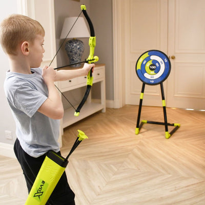Evo-X Kids Toy Archery Set with Bow, Target & Suction Arrows