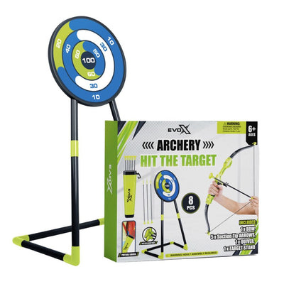Evo-X Kids Toy Archery Set with Bow, Target & Suction Arrows