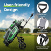 Foldable 2-Wheel Golf Push Cart with Scorecard Holder