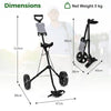 Foldable 2-Wheel Golf Push Cart with Scorecard Holder