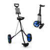 Foldable 2-Wheel Golf Push Cart with Scorecard Holder