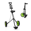 Foldable 2-Wheel Golf Push Cart with Scorecard Holder