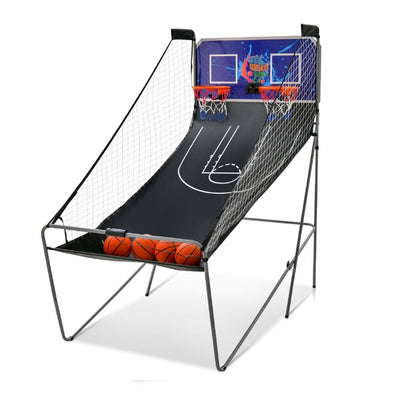 Foldable Double Basketball Arcade Game with Electronic Scoreboard