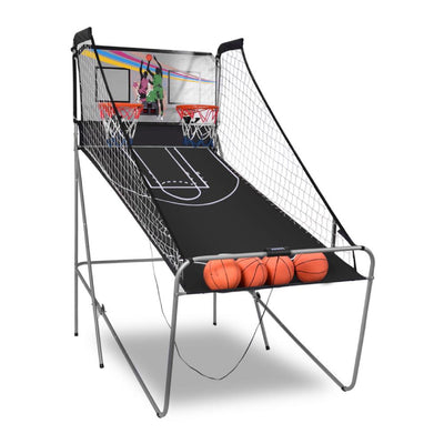 Foldable Double Basketball Arcade Game with Electronic Scoreboard