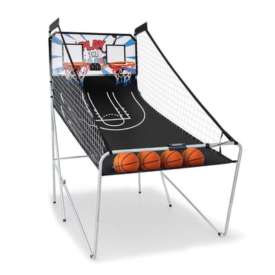 Foldable Double Basketball Arcade Game with Electronic Scoreboard