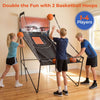 Foldable Electronic Basketball Arcade Game with LED Scoreboard