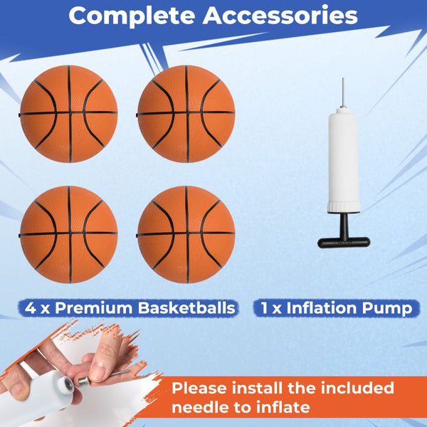 Foldable Electronic Basketball Arcade Game with LED Scoreboard