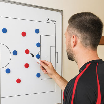Foldable Football Tactics Board with Magnets, Pens, Eraser & Carry Case