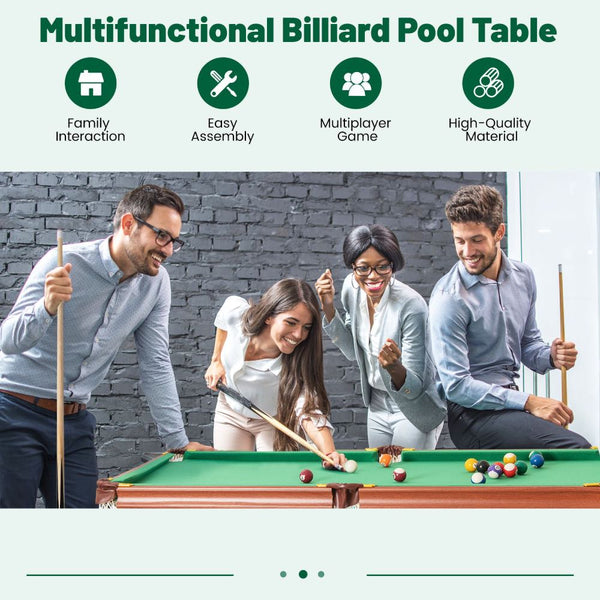Folding Billiards Table with Reinforced Playing Frame & Adjustable Feet