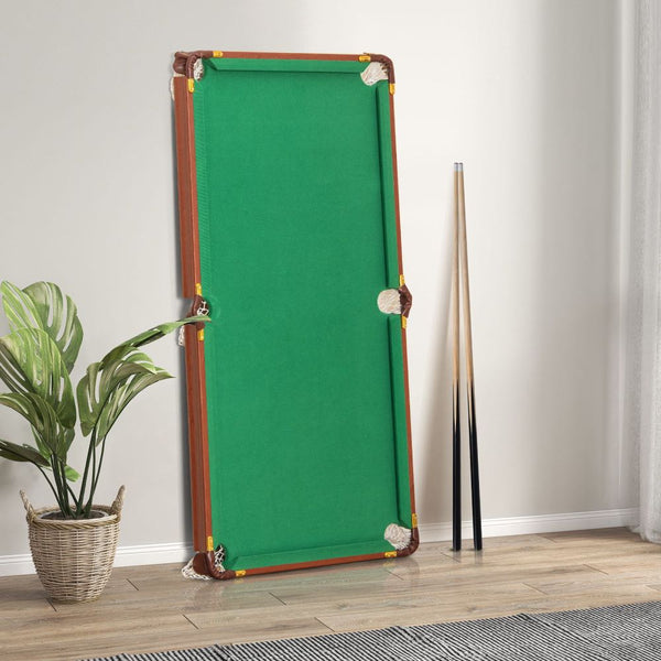 Folding Billiards Table with Reinforced Playing Frame & Adjustable Feet