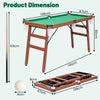 Folding Billiards Table with Reinforced Playing Frame & Adjustable Feet