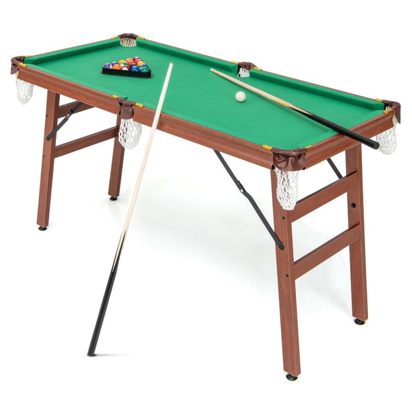 Folding Billiards Table with Reinforced Playing Frame & Adjustable Feet