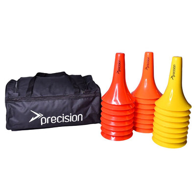 Football Training Drill Cone Markers – 24pc Set with Bag