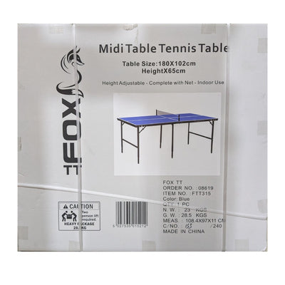 Portable Foldable Table Tennis Table by FOX Midi 