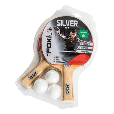 Fox TT Silver Table Tennis Bat & Ball Set