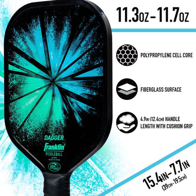 Franklin Dagger Series 2-Player Pickleball Paddle & Ball Set