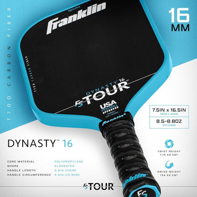 Franklin FS Tour Tempo Pickleball Paddle Series – 16mm – Blue