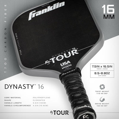 Franklin FS Tour Tempo Pickleball Paddle Series – 16mm – Grey