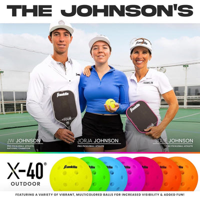 Franklin Outdoor X-40 Pickleballs – Official US Open Ball – Blue