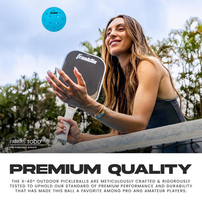 Franklin Outdoor X-40 Pickleballs – Official US Open Ball – Blue