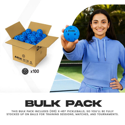 Franklin Outdoor X-40 Pickleballs – Official US Open Ball – Blue