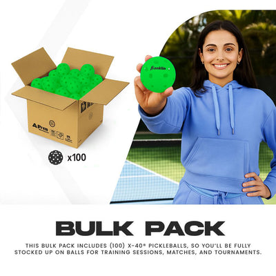 Franklin Outdoor X-40 Pickleballs – Official US Open Ball – Green