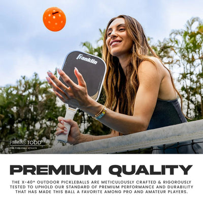 Franklin Outdoor X-40 Pickleballs – Official US Open Ball – Orange