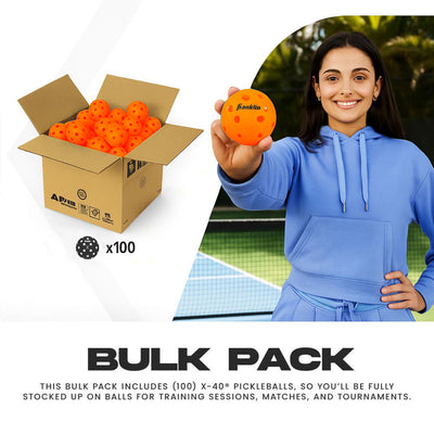 Franklin Outdoor X-40 Pickleballs – Official US Open Ball – Orange