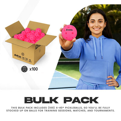 Franklin Outdoor X-40 Pickleballs – Official US Open Ball – Pink