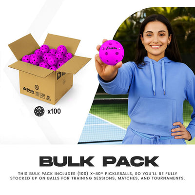 Franklin Outdoor X-40 Pickleballs – Official US Open Ball – Purple