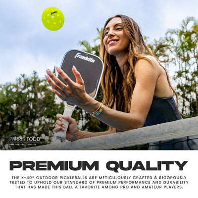 Franklin Outdoor X-40 Pickleballs – Official US Open Ball – Yellow