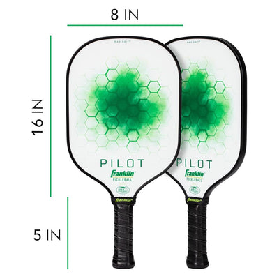 Franklin Pilot Pickleball Paddle Series – MaxGrit Composite Surface – Green/White