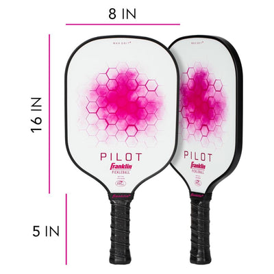 Franklin Pilot Pickleball Paddle Series – MaxGrit Composite Surface – Pink/White
