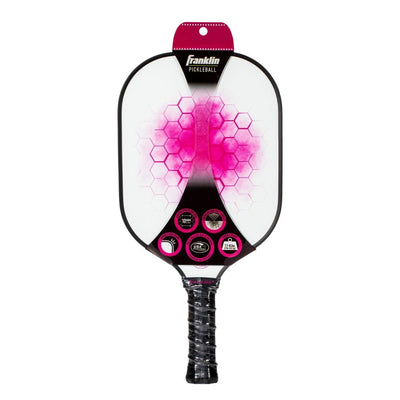 Franklin Pilot Pickleball Paddle Series – MaxGrit Composite Surface – Pink/White