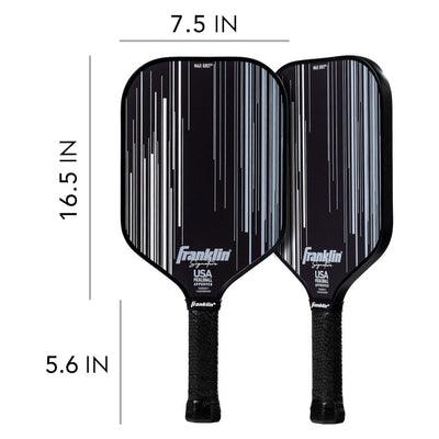 Franklin Signature Pro Carbon Fibre Paddle Range – MaxGrit Performance Series – 13mm – Black