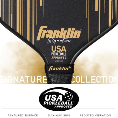 Franklin Signature Pro Carbon Fibre Paddle Range – MaxGrit Performance Series – 13mm – Black/Gold