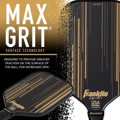 Franklin Signature Pro Carbon Fibre Paddle Range – MaxGrit Performance Series – 13mm – Black/Gold