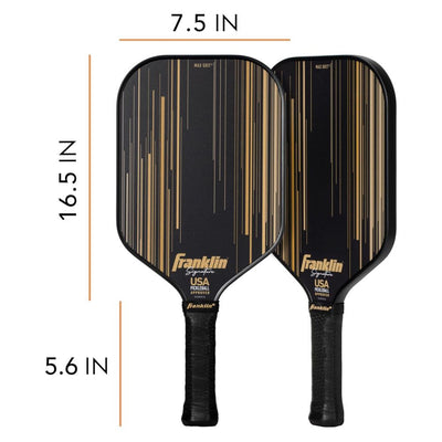 Franklin Signature Pro Carbon Fibre Paddle Range – MaxGrit Performance Series – 13mm – Black/Gold