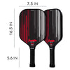Franklin Signature Pro Carbon Fibre Paddle Range – MaxGrit Performance Series – 13mm – Black/Red
