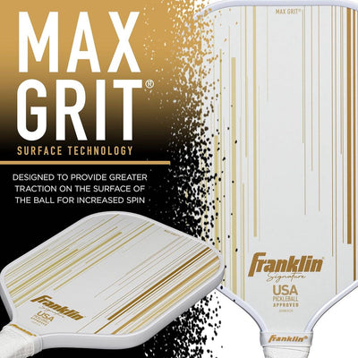 Franklin Signature Pro Carbon Fibre Paddle Range – MaxGrit Performance Series – 13mm – Gold