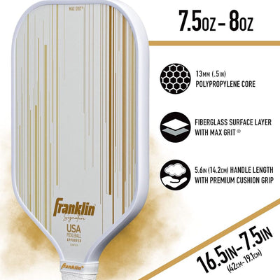 Franklin Signature Pro Carbon Fibre Paddle Range – MaxGrit Performance Series – 13mm – Gold