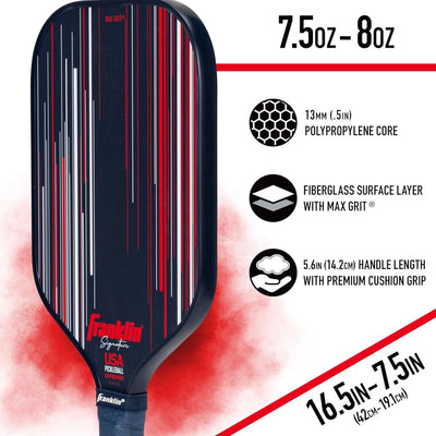 Franklin Signature Pro Carbon Fibre Paddle Range – MaxGrit Performance Series – 13mm – Navy