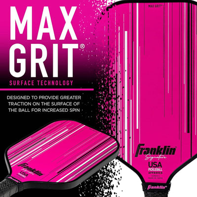 Franklin Signature Pro Carbon Fibre Paddle Range – MaxGrit Performance Series – 13mm – Pink
